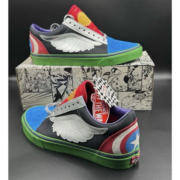 Avengers VANS Marvel Captain America Off The Wall Mens 11 New Box FAST SHIP
